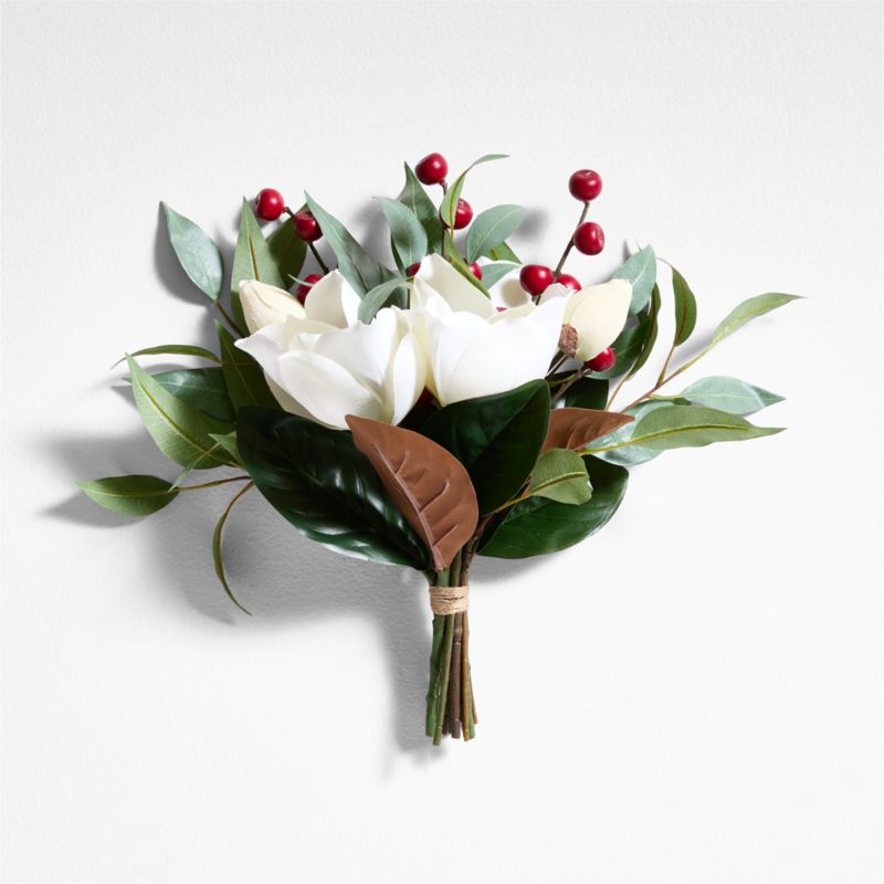Faux Magnolia and Berry Holiday Bunch 16'