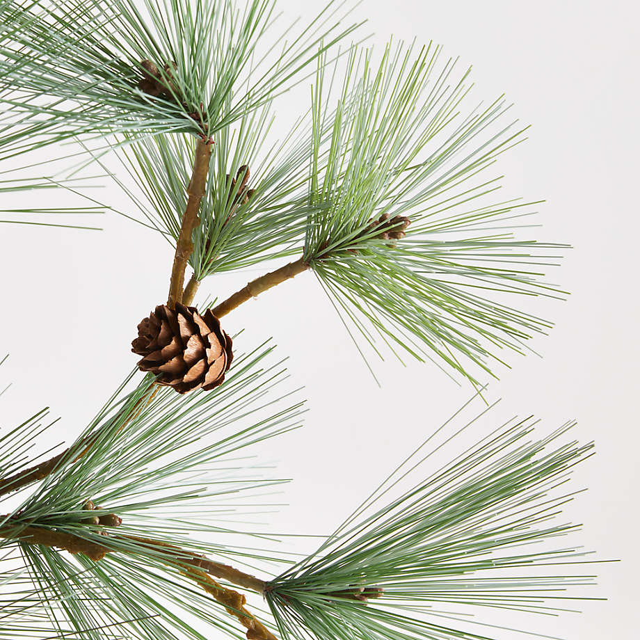 Faux Pine Needle Stem with Pinecones 38'