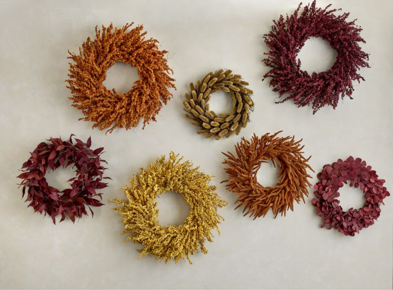 Faux Orange Mini Berry Wreath 32'