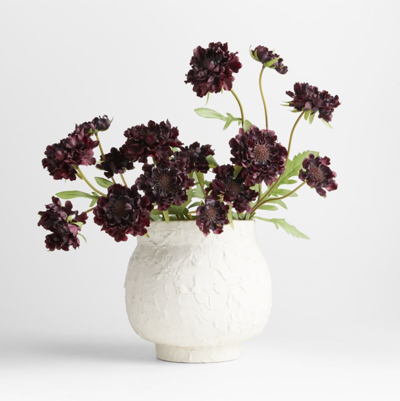 Faux Burgundy Scabiosa Stem
