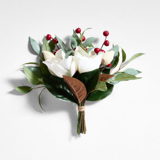 Faux Magnolia and Berry Holiday Bunch 16'