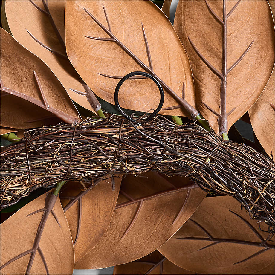 Faux Magnolia Holiday Wreath 28'