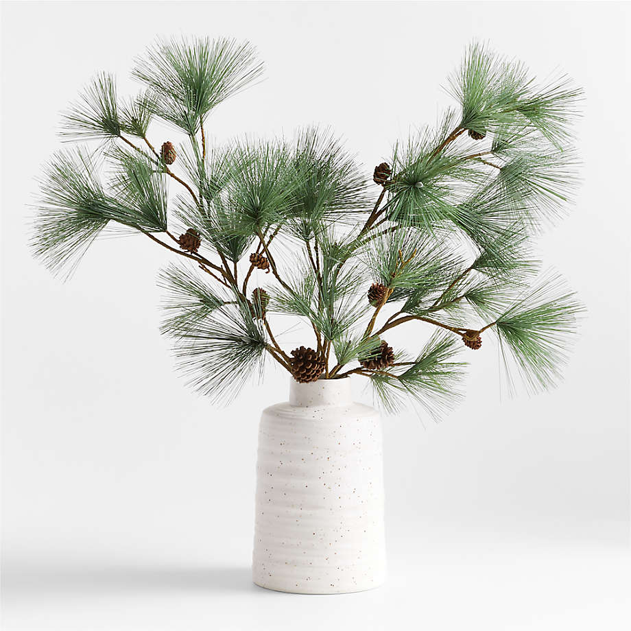 Faux Pine Needle Stem with Pinecones 38'