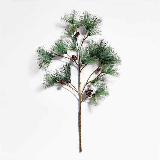 Faux Pine Needle Stem with Pinecones 38'