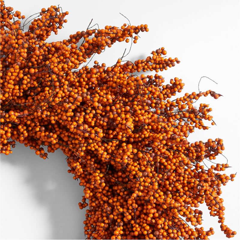 Faux Orange Mini Berry Wreath 32'